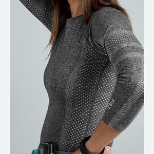 Figs Charcoal Textured Long Sleeve Top